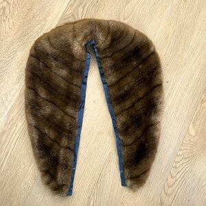 Attachable Faux Mink Fur Coat Collar / Stole